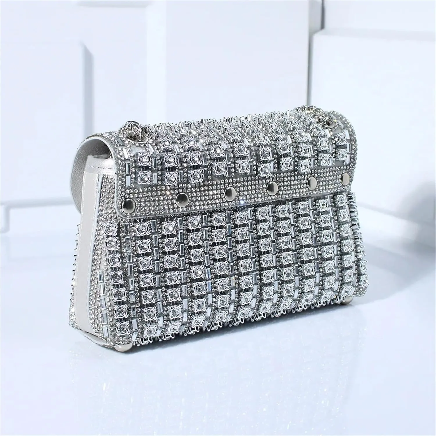 Diamond Handbags Party Evening Clutch Purses For Women Rhinestone Shoulder Crossbody Chain Bag