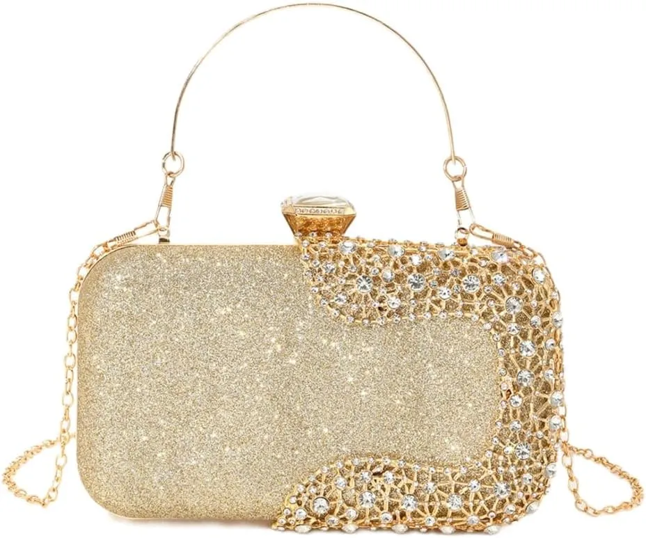 Eye Catching Rhinestones Handbag Ladies' Glitter Clutch for Special Occasion Evening Bag for Banquets and Proms