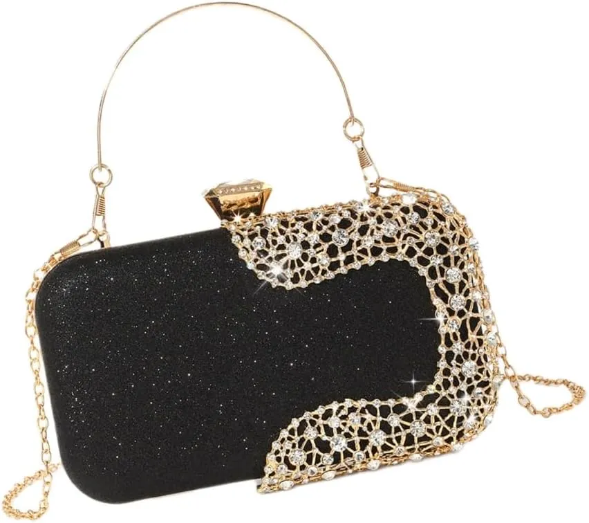 Eye Catching Rhinestones Handbag Ladies' Glitter Clutch for Special Occasion Evening Bag for Banquets and Proms
