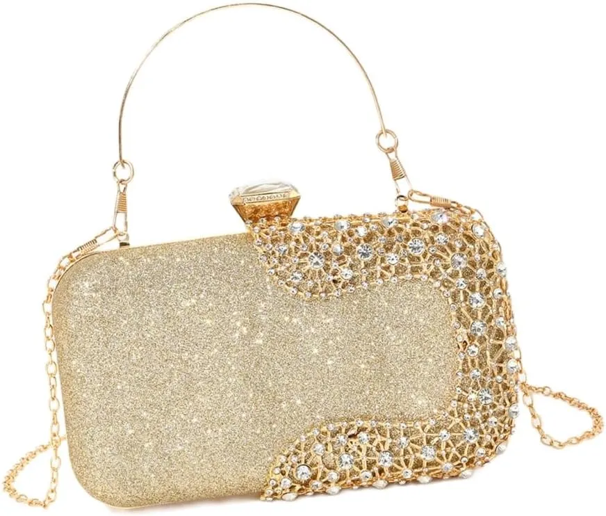 Eye Catching Rhinestones Handbag Ladies' Glitter Clutch for Special Occasion Evening Bag for Banquets and Proms