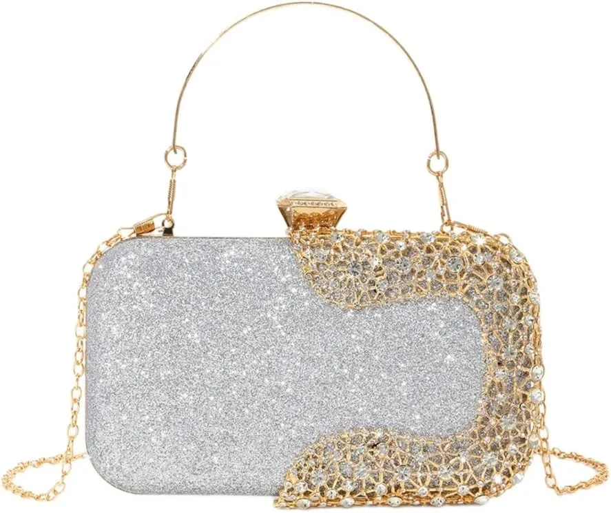 Eye Catching Rhinestones Handbag Ladies' Glitter Clutch for Special Occasion Evening Bag for Banquets and Proms