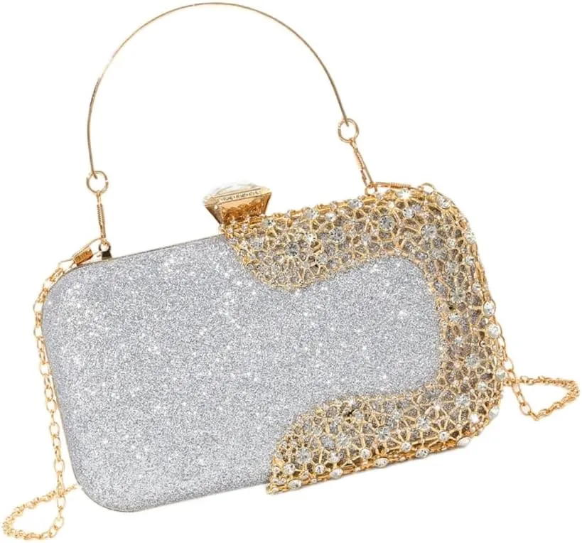 Eye Catching Rhinestones Handbag Ladies' Glitter Clutch for Special Occasion Evening Bag for Banquets and Proms