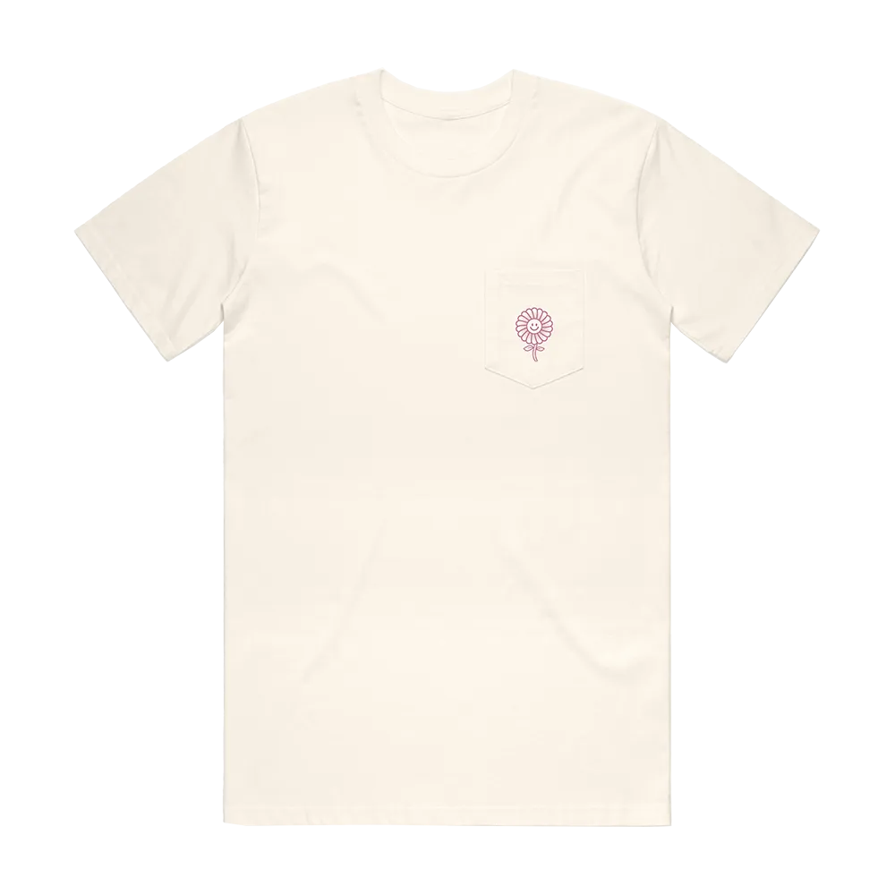 Flower Pocket Tee - Natural White