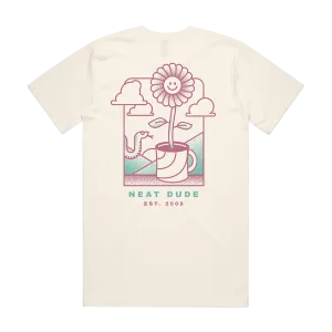 Flower Pocket Tee - Natural White