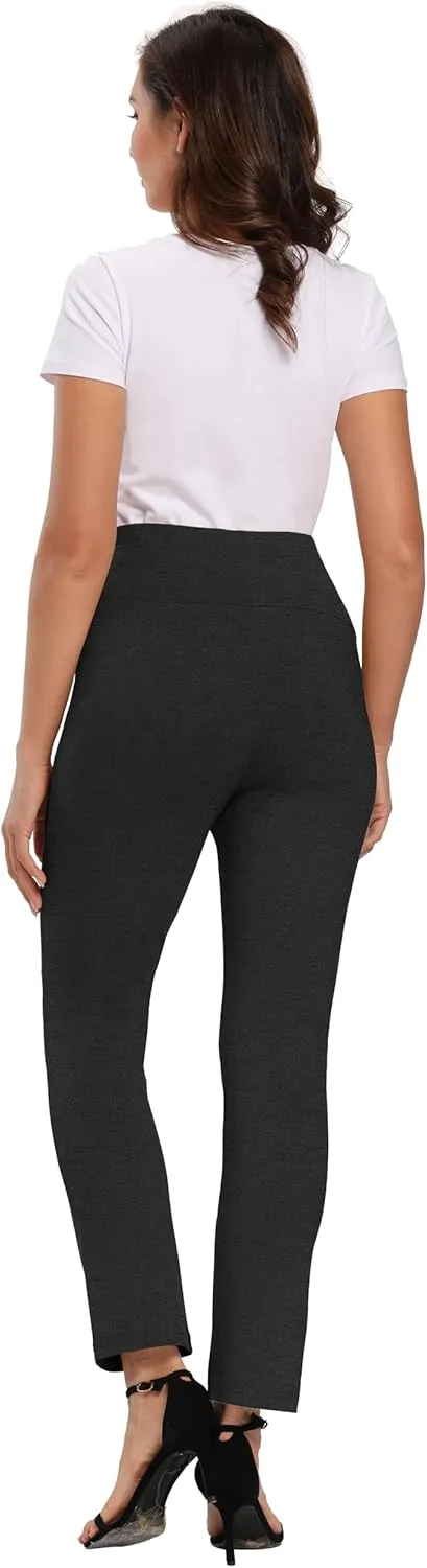 Foucome Women's Maternity Pants for Work Over The Belly Bootcut Dress Pants Stretch Pregnancy Trousers