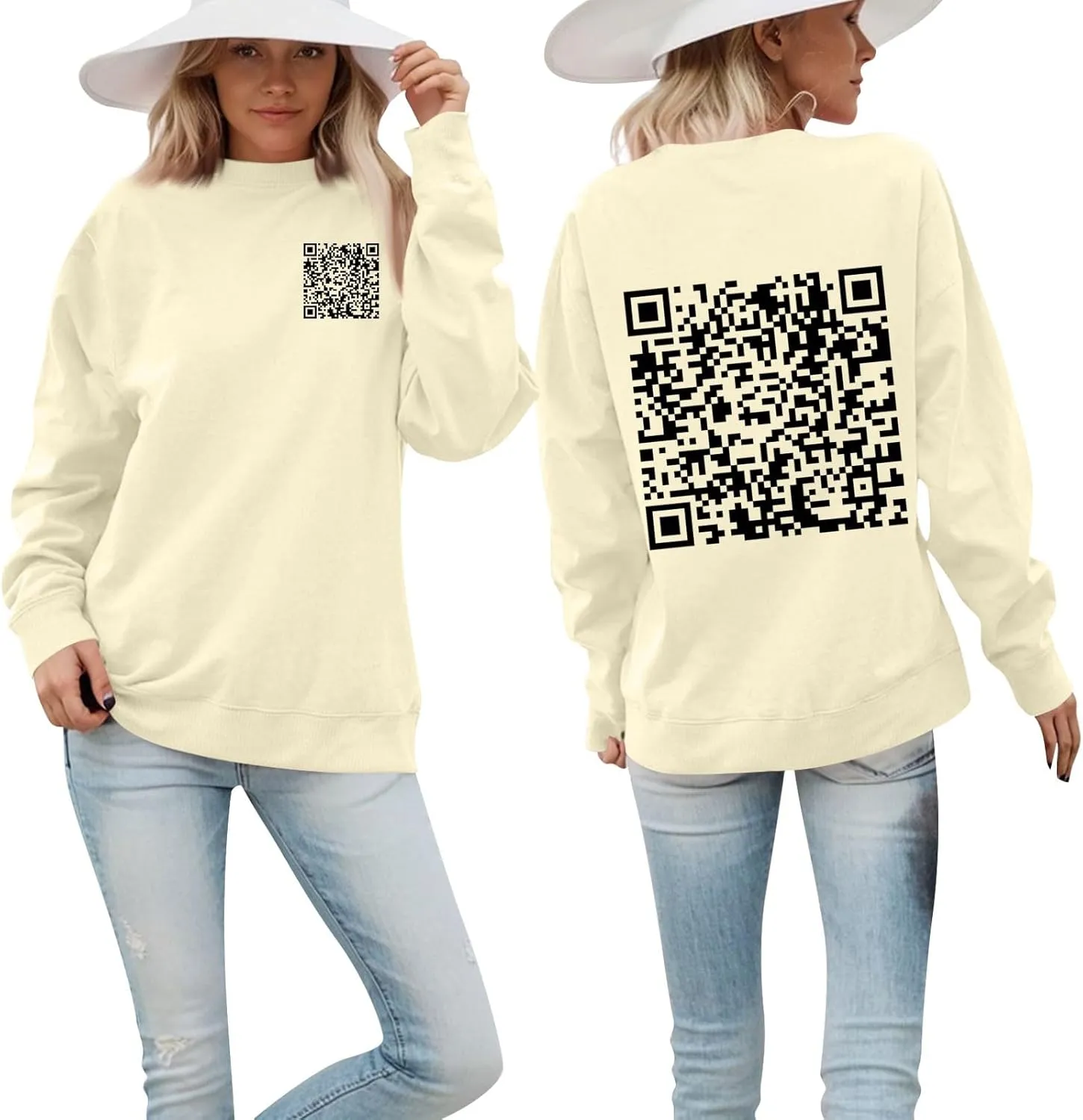 Funny Fu Qr Code Hoodies For Men And Women Stylish Fuck You Qr Code Sweatshirts Unisex Hoodies Hidden Message Clothe