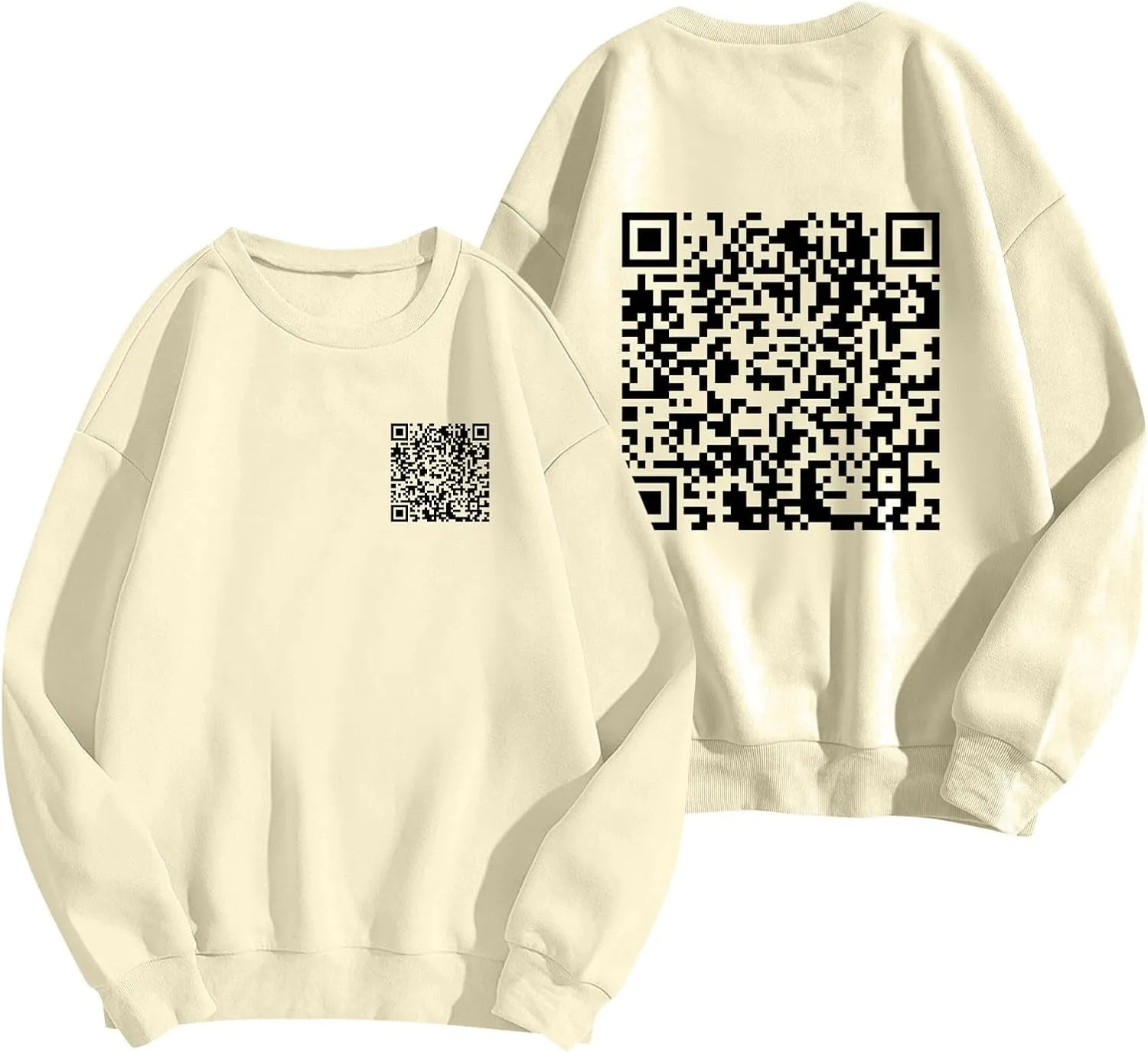 Funny Fu Qr Code Hoodies For Men And Women Stylish Fuck You Qr Code Sweatshirts Unisex Hoodies Hidden Message Clothe