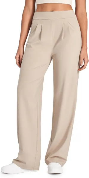 G4Free ShiftReady Wide Leg Dress Yoga Pants for Women with Pockets Stretch Work Pants Business Casual Petite/Regular/Tall