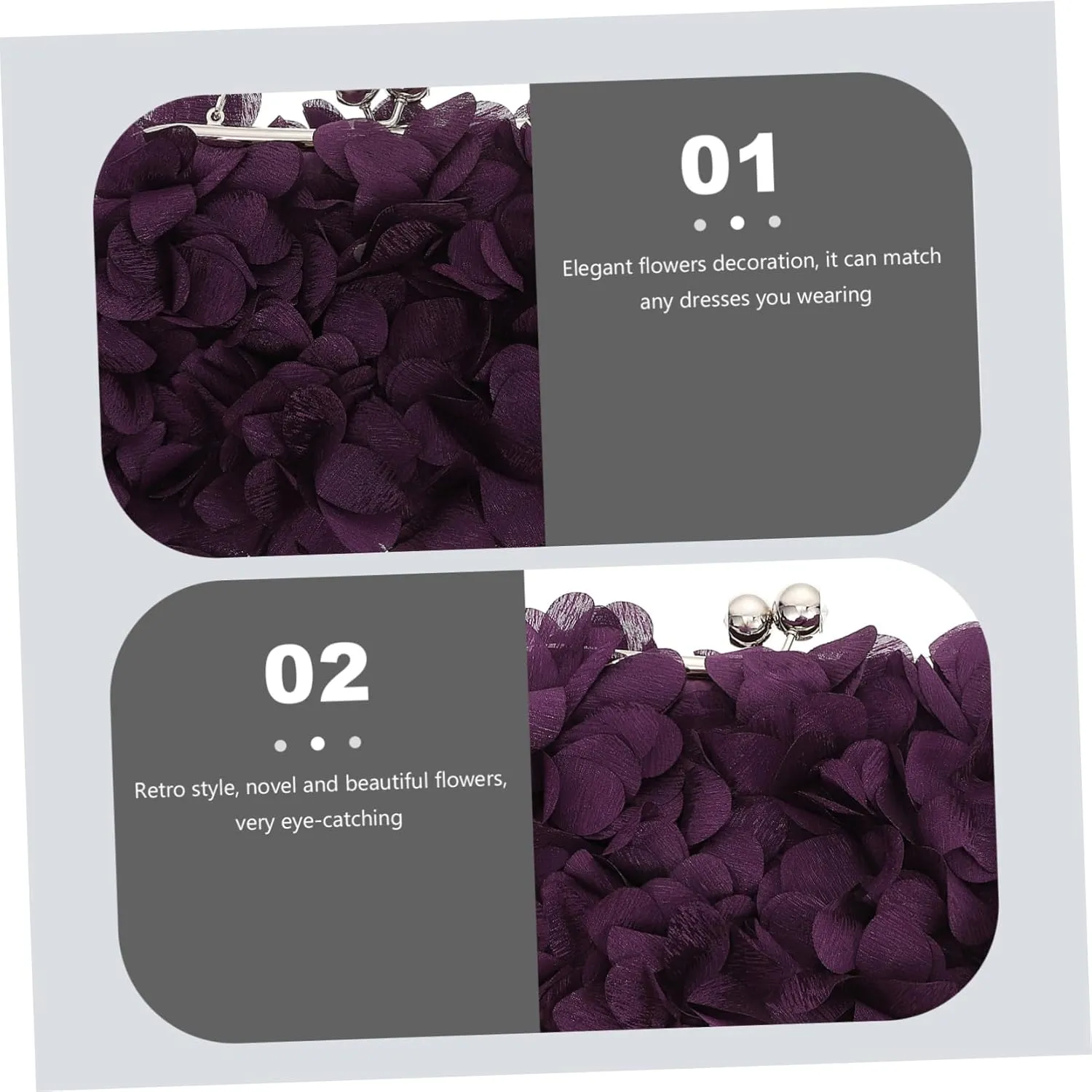 GALPADA 1pc Flower Party Bag Lady Clutch Bag Lady Party Bag Lady Wedding Bag Women Clutch Bag Women Banquet Bag