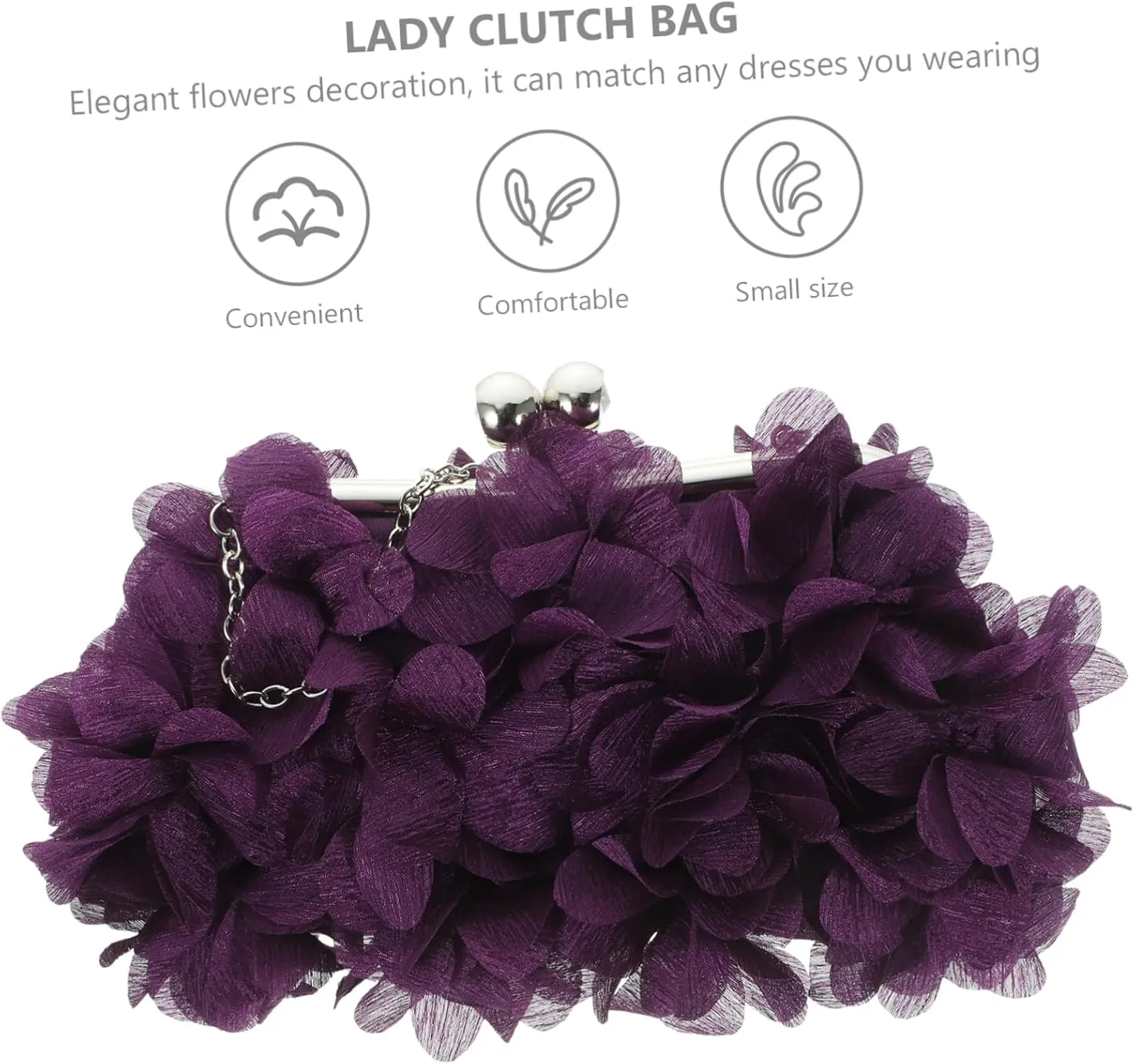GALPADA 1pc Flower Party Bag Lady Clutch Bag Lady Party Bag Lady Wedding Bag Women Clutch Bag Women Banquet Bag