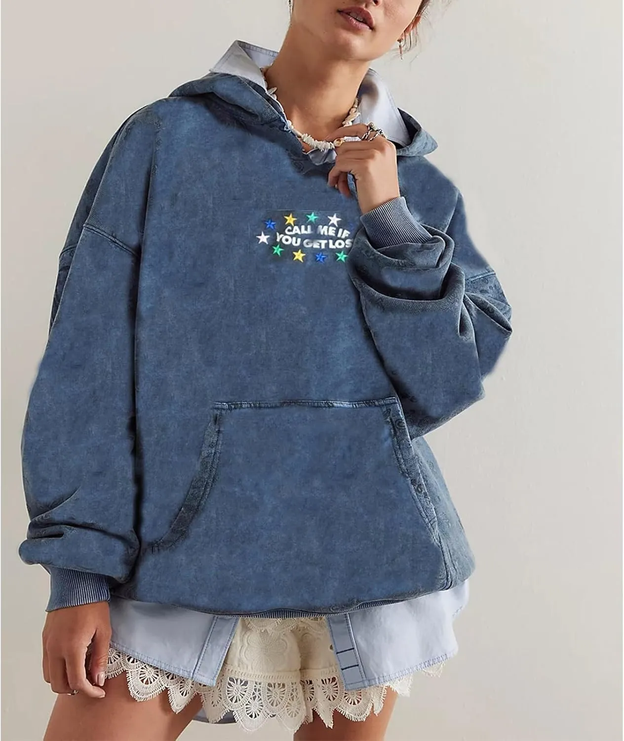 Graphic Hoodies for Women Cute Long Sleeve Preppy Sweatshirts Fall Oversized Pullover Hooded Tops With Pockets