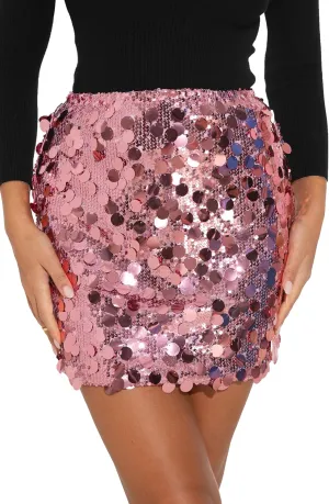 GUANYY Sequin Skirt for Women-Stretchy Bodycon Night Out Party Shine Sparkly Mini Skirts