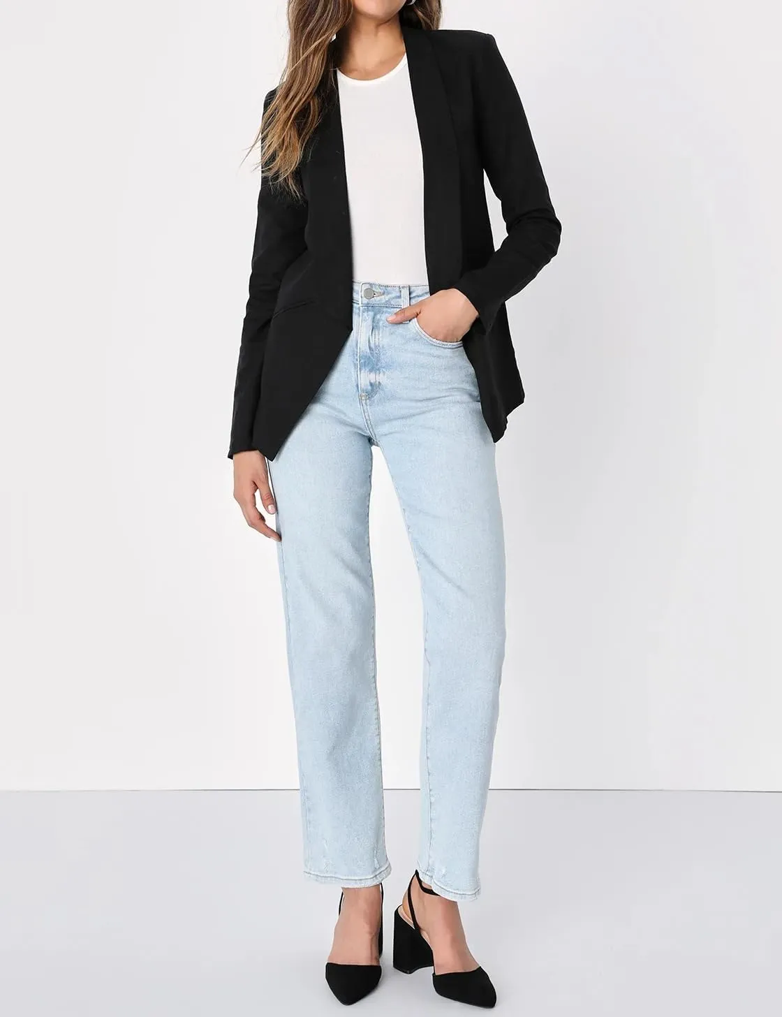 IDEALSANXUN Womens Linen Blazer 2025 Casual Open Front Lightweight Spring Summer Suit Jackets