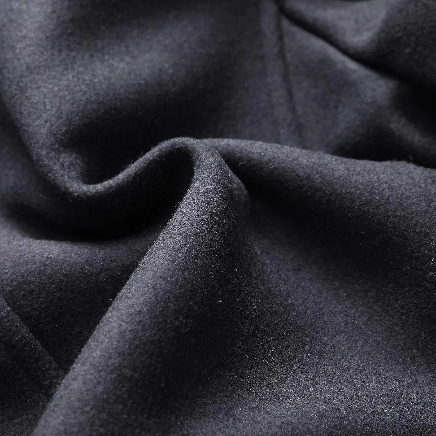 INVACHI Men's Wool Blend Coat Warm Winter Trench Coat with Detachable Soft Scarf Single Breasted Pea Coat