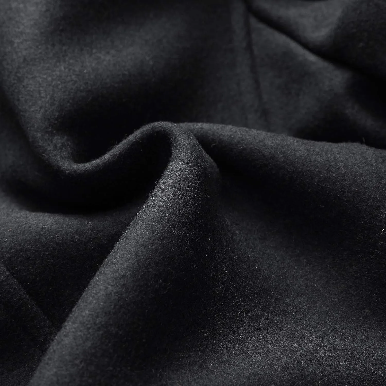 INVACHI Men's Wool Blend Coat Warm Winter Trench Coat with Detachable Soft Scarf Single Breasted Pea Coat