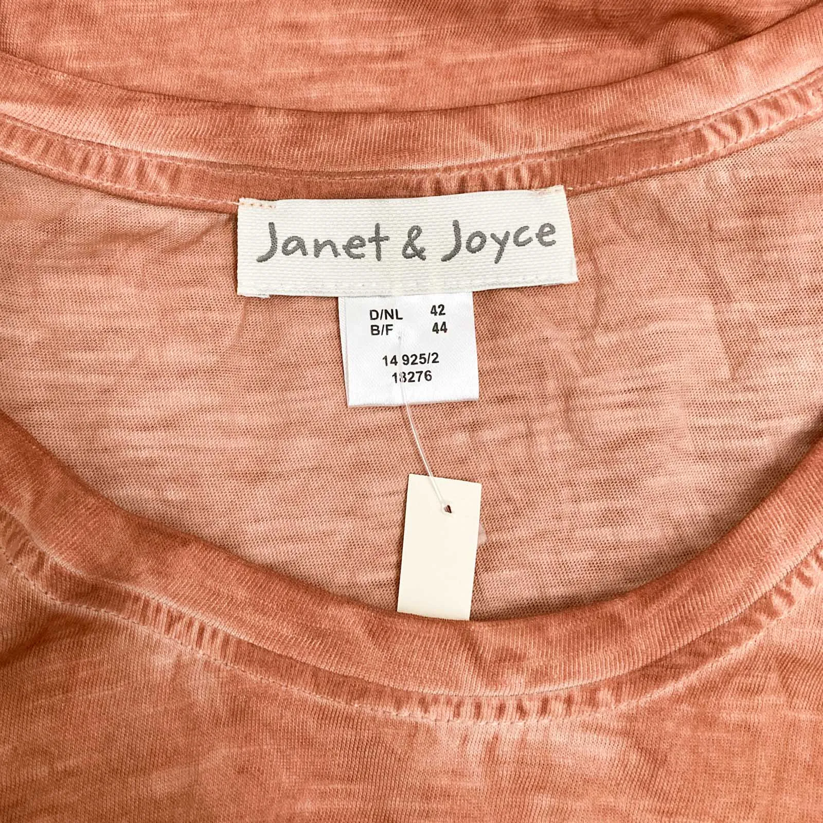 Janet & Joyce T-Shirt Size 42 UK 14 Cotton Short Sleeve Graphic Print