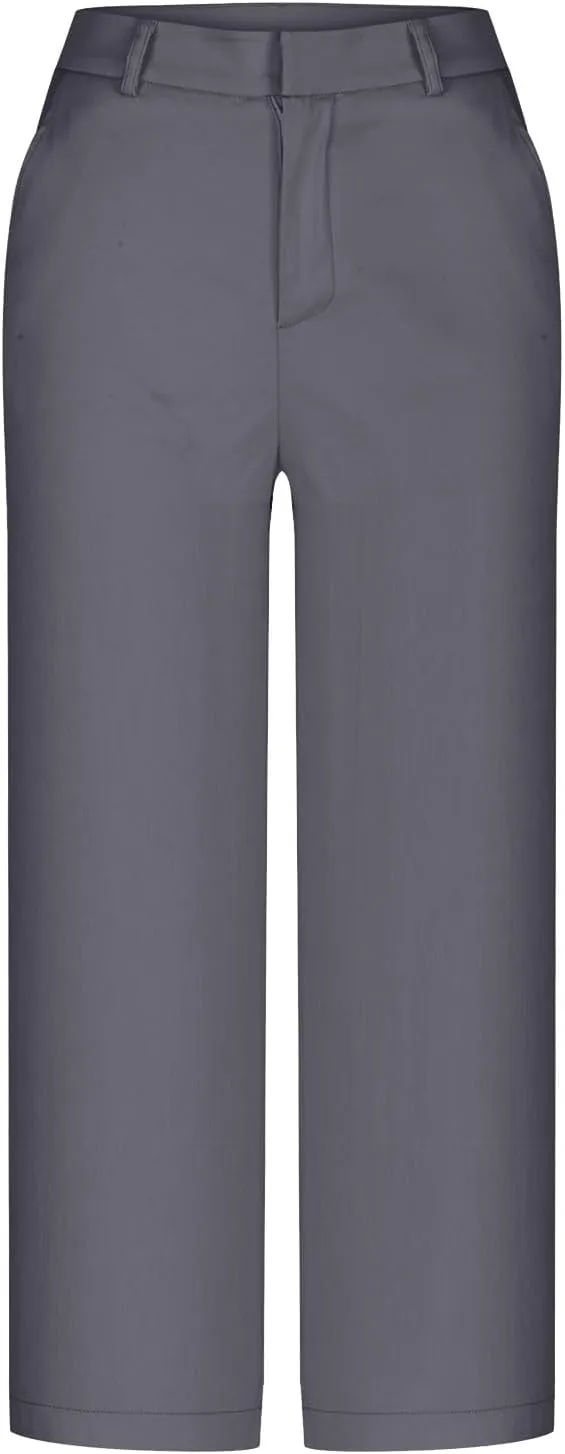 JIEMUXIU Capri Pants for Women Summer 2025 Casual Stretch Pants Loose Comfy Trendy Elastic Waist Cropped Trouser Beach Pants