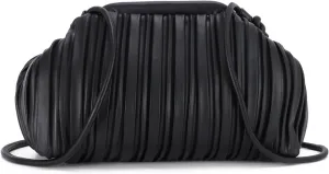KUANG! Pu Leather Clutch Purse for Women Cloud Bag Formal Pleated Evening Clutch for Party