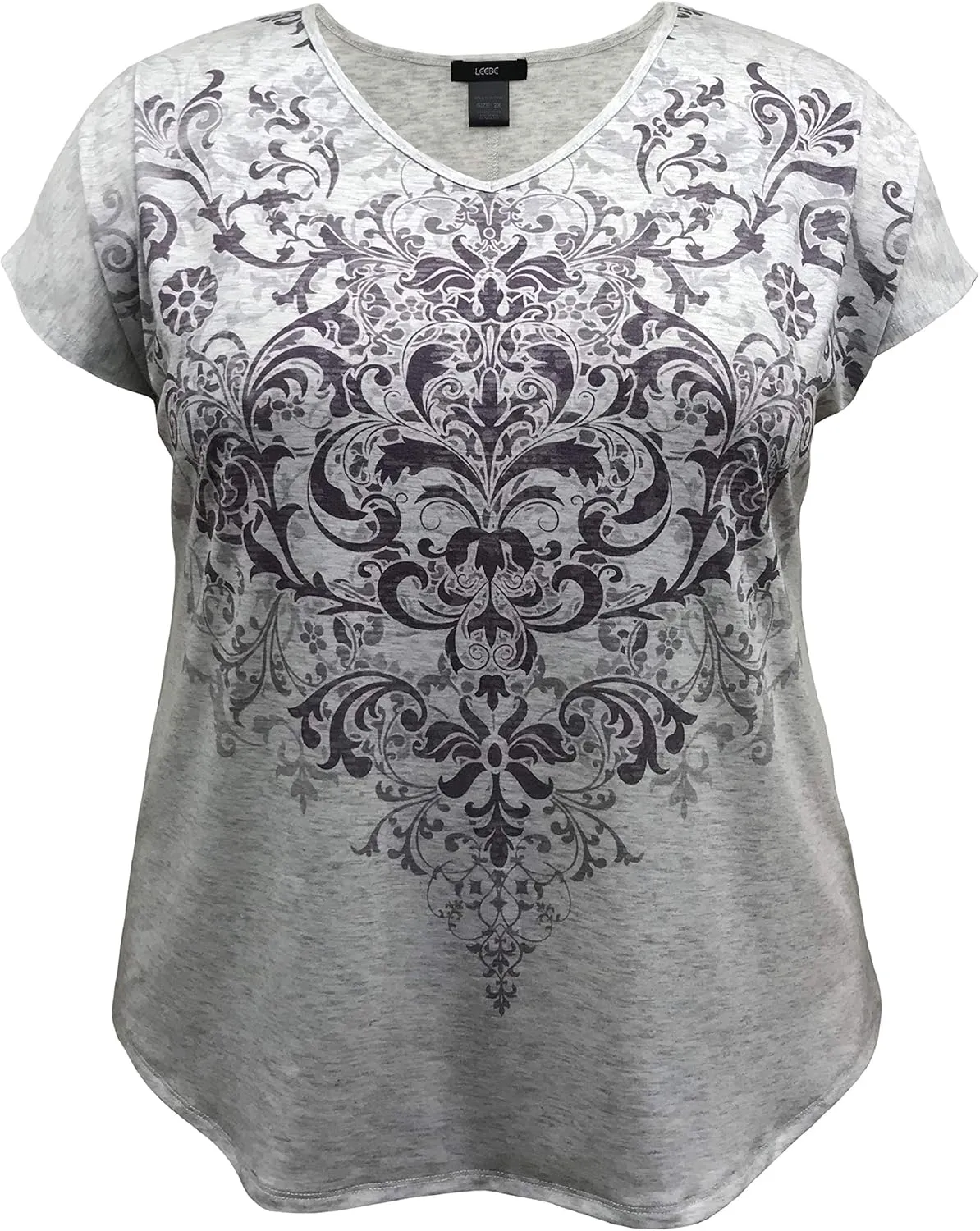 LEEBE Women and Plus Size Dolman Short Sleeve Print Top (Small-5X)