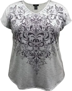 LEEBE Women and Plus Size Dolman Short Sleeve Print Top (Small-5X)