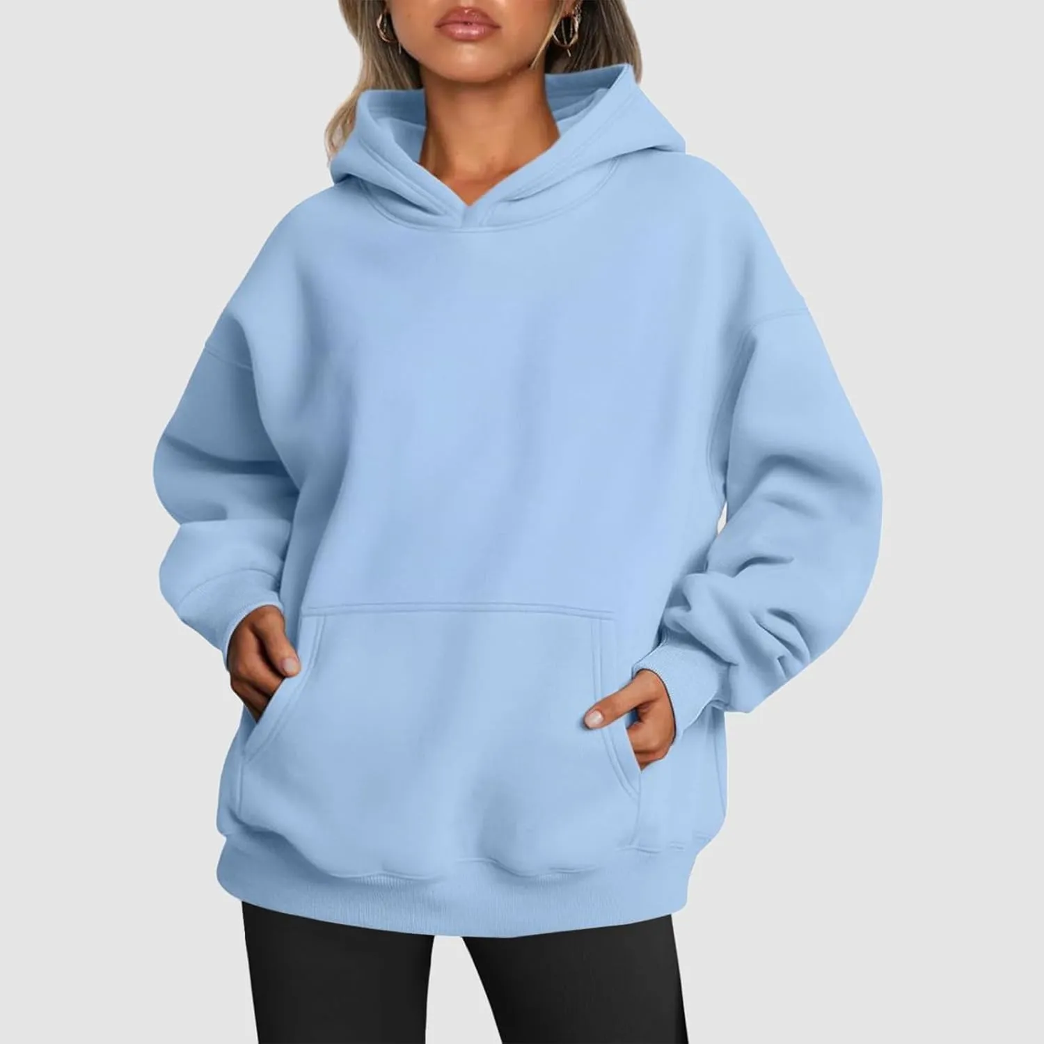 Long Hoodie for Women Casual Oversized Hoodies Long Sleeve Sweatshirt with Hood Fleece Hoodie Pullover with Pocket