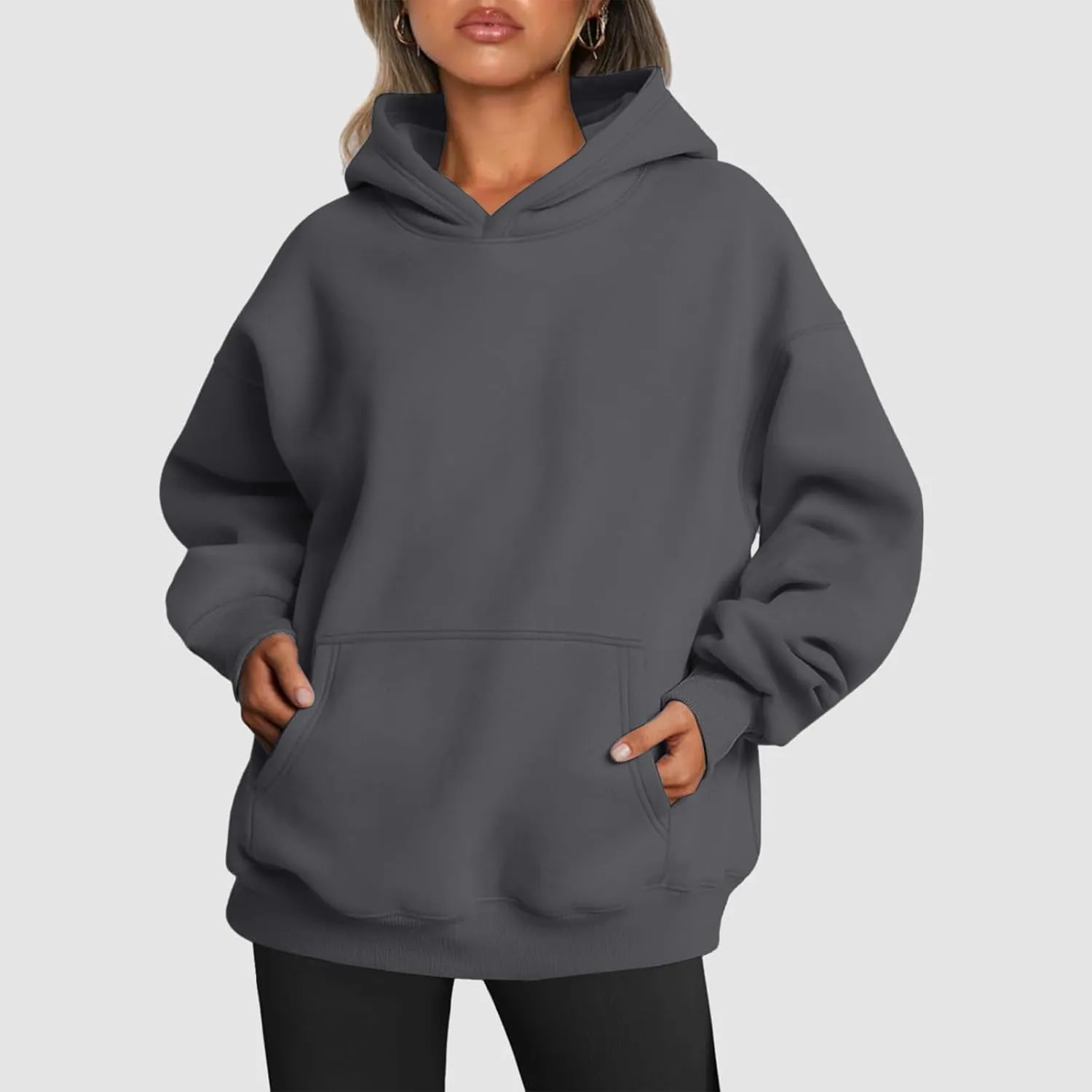 Long Hoodie for Women Casual Oversized Hoodies Long Sleeve Sweatshirt with Hood Fleece Hoodie Pullover with Pocket