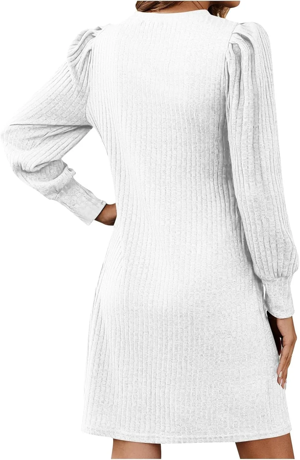 Long Sleeve Ribbed Knit Long Sleeve Dress with Pockets for Women Casual Winter Fall Midi Wedding Guest Work Outfits