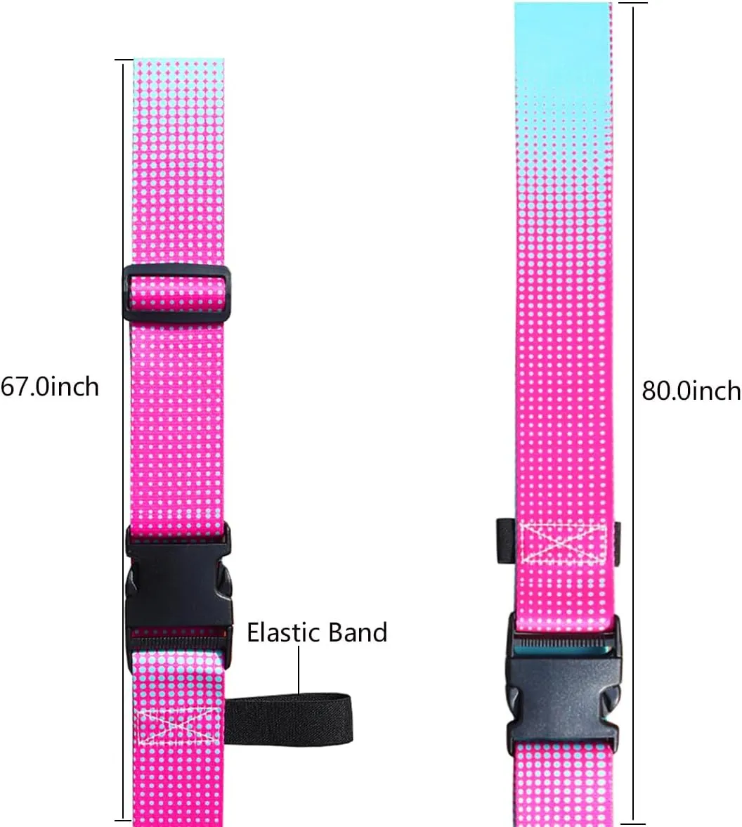 Luggage Straps for Suitcases TSA Approved Easy Pack Organized Suitcase Strap, Luggage Strap, Luggage Belt Strap, Bag Straps for Luggage. Buckle Straps Travel Accessories (Gradient Dot)