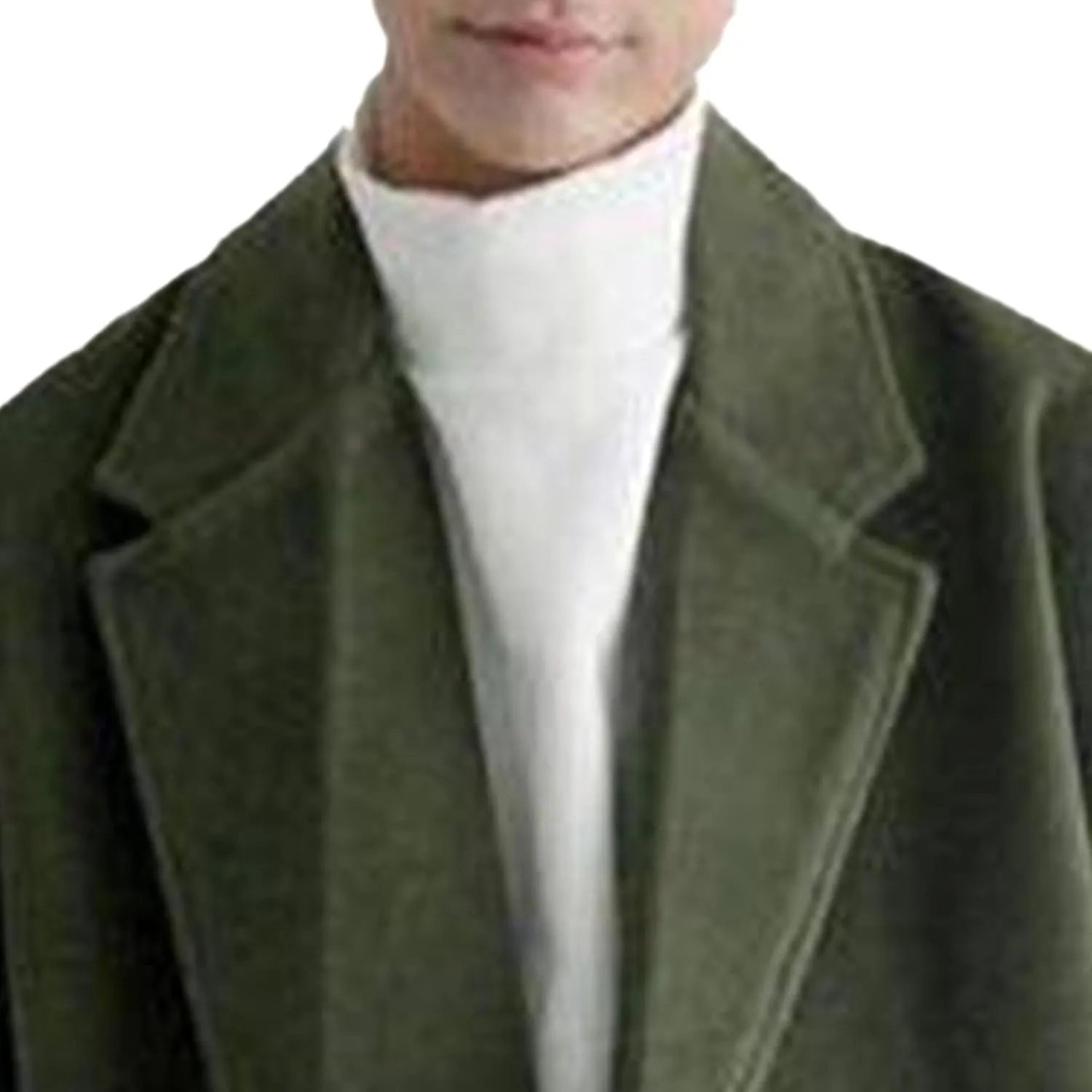 Maiyifu-GJ Men's Loose Belted Wool Blend Peacoat Thick Notch Lapel Long Trench Coats Casual Warm Fashion Overcoat