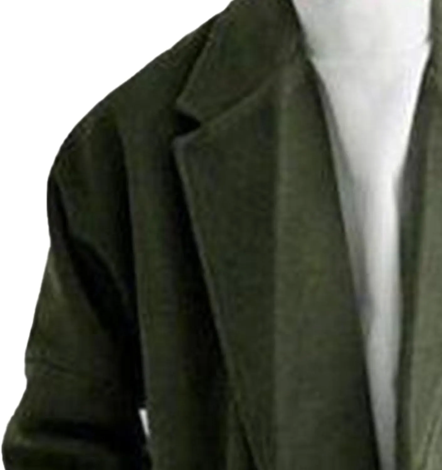 Maiyifu-GJ Men's Loose Belted Wool Blend Peacoat Thick Notch Lapel Long Trench Coats Casual Warm Fashion Overcoat