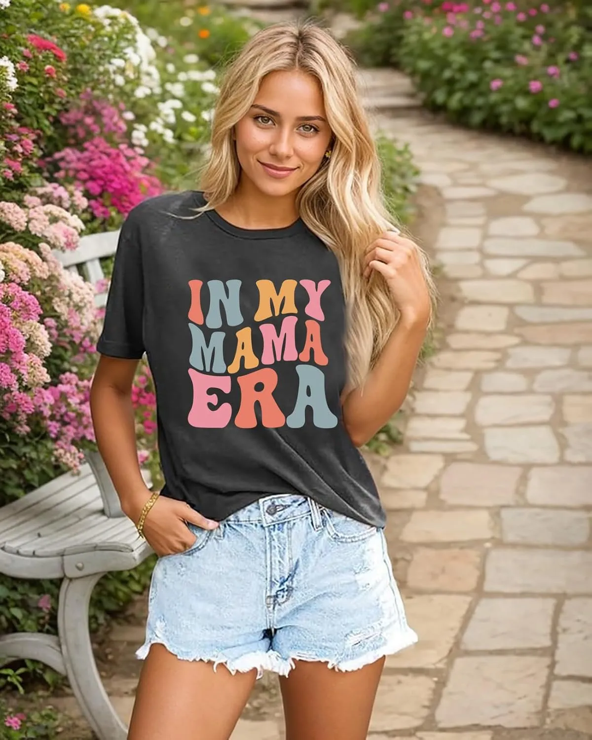 Mama Shirt Women Mama Graphic Tee Funny Mom Letter Print Short Sleeve Tshirt Fashion Summer Tops