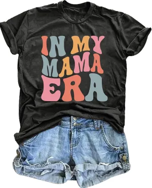Mama Shirt Women Mama Graphic Tee Funny Mom Letter Print Short Sleeve Tshirt Fashion Summer Tops