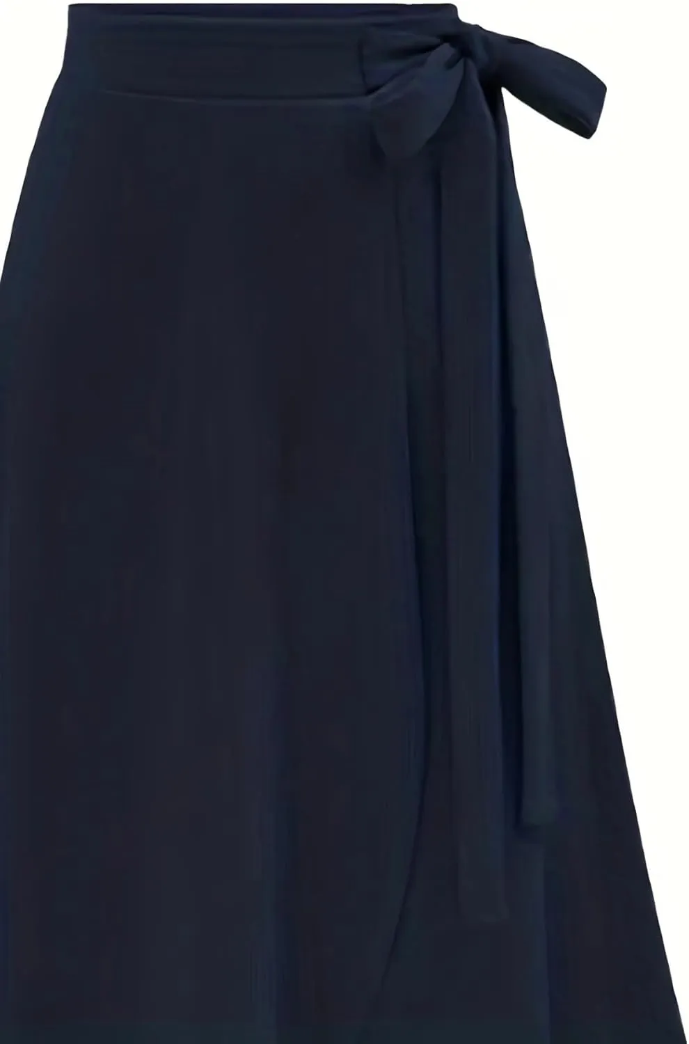 Melliflo Women's High Waist A-Line Slit Irregular Bow Skirt Casual Beach Flowy Swing Long Skirts
