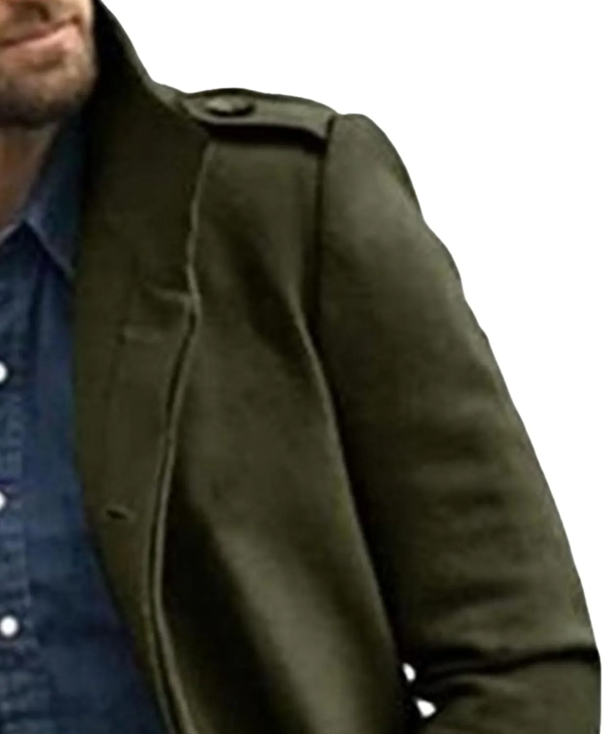 Men's Fall Winter Color Wool Coat Casual Single Breasted Pea Overcoat Slim Fit Notched Collar Trench Coats