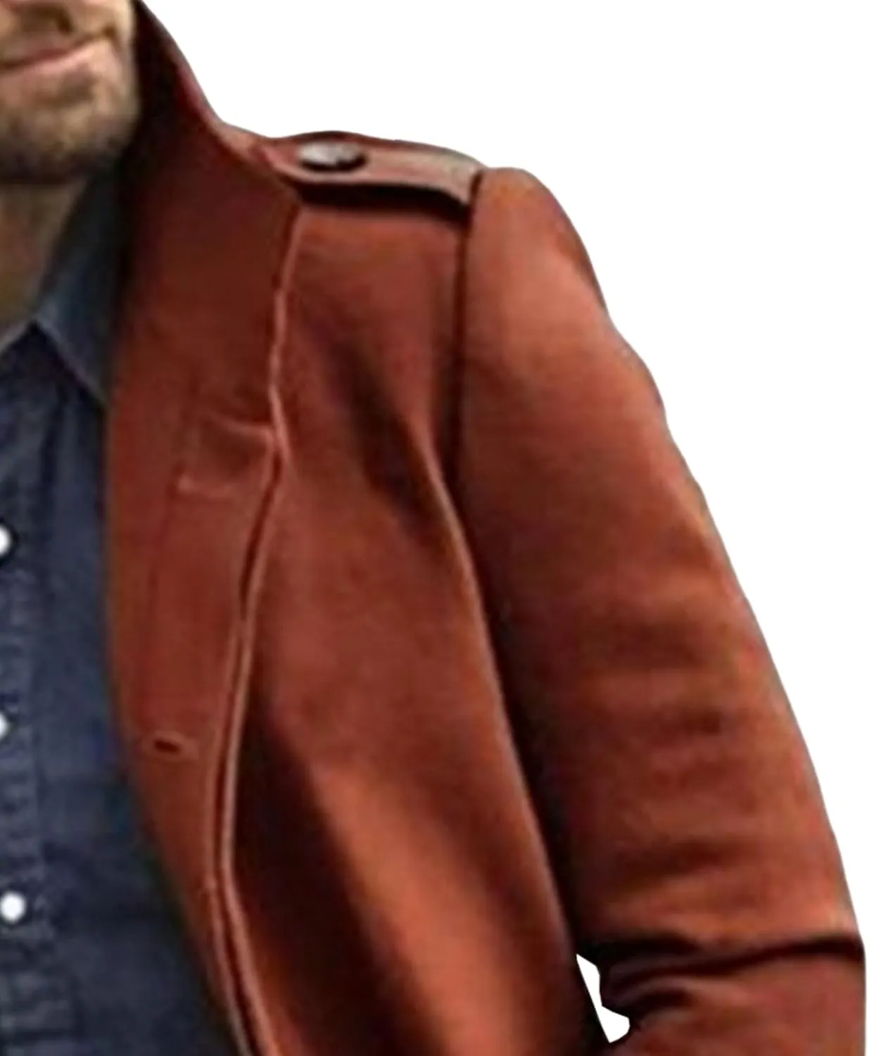Men's Fall Winter Color Wool Coat Casual Single Breasted Pea Overcoat Slim Fit Notched Collar Trench Coats