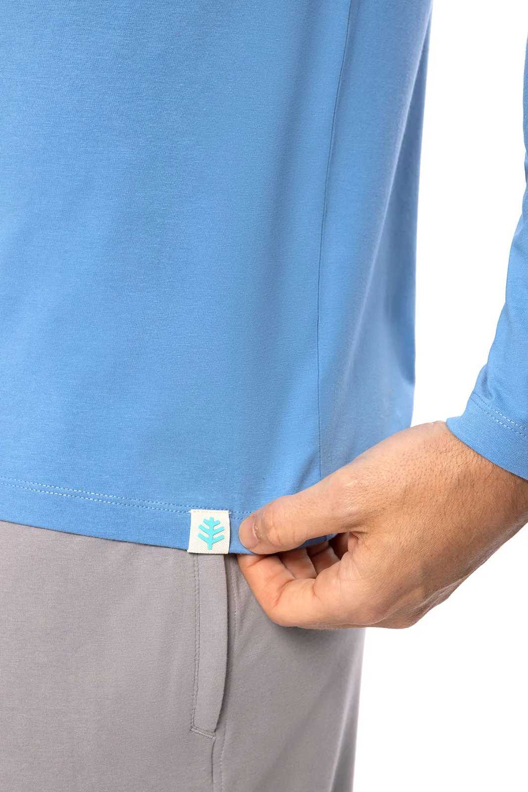 Men's Morada Everyday Long Sleeve V-Neck T-Shirt | Clear Sky Blue