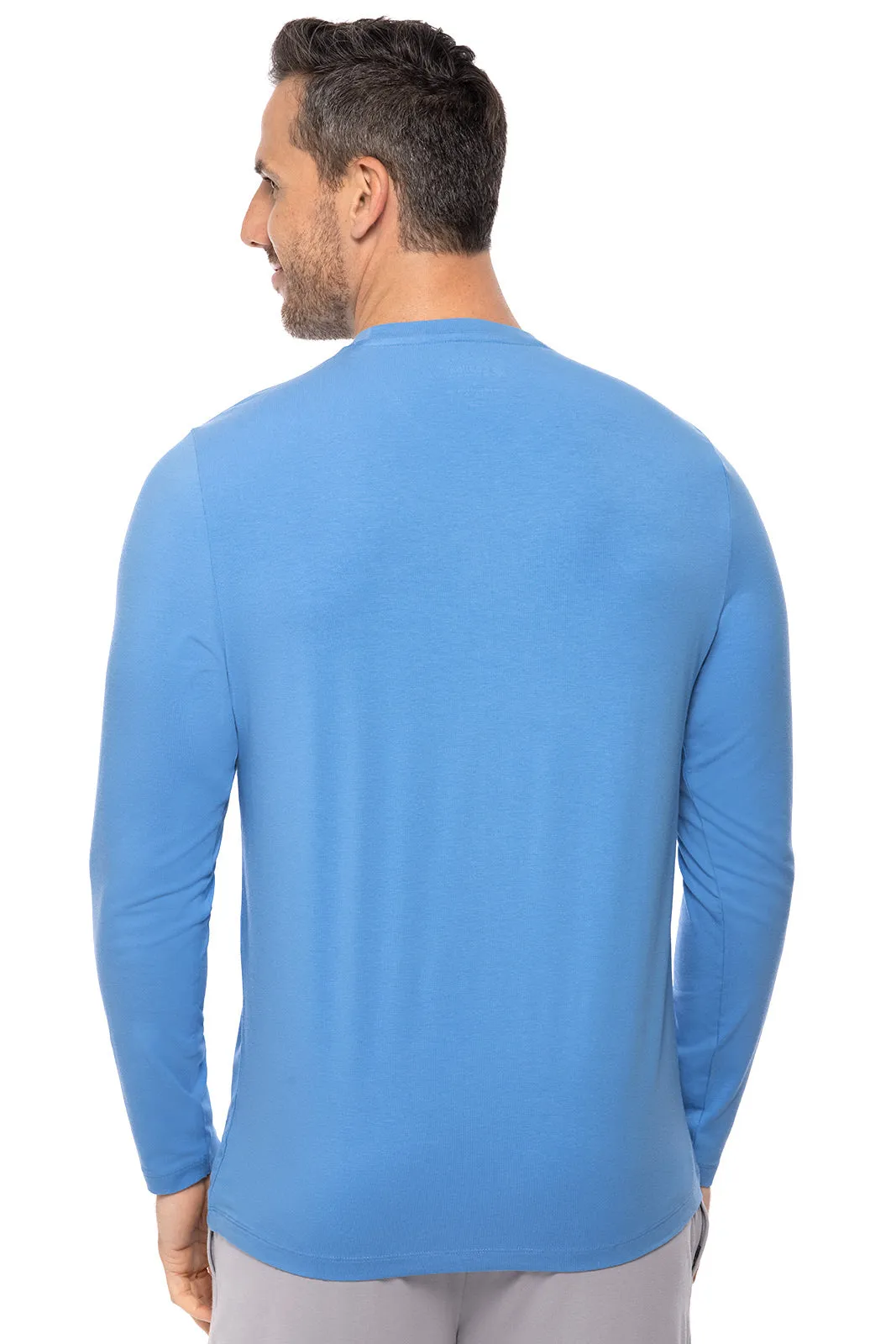 Men's Morada Everyday Long Sleeve V-Neck T-Shirt | Clear Sky Blue