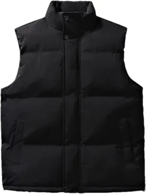 Men's Sleeveless jacket Winter Warm Cotton-Padded Vests Coats Men Fashion Waistcoats