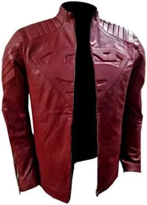Mens Smallville Clark Kent Tom Welling Genuine Leather Superhero Jacket.