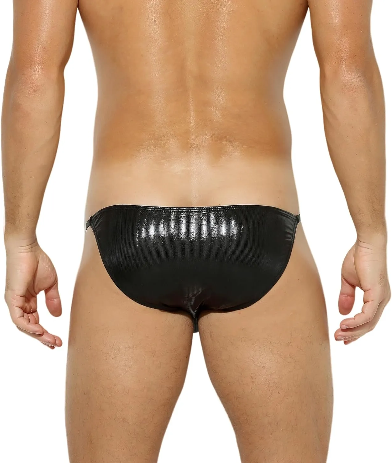 Men's Stretchy Sexy Metallic Underwear Panties Comfort String Bikini Briefs