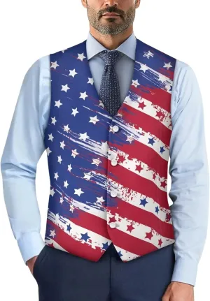 Men's Suit Vests Casual Formal Dress Vest Business Slim Fit Waistcoat Vest for Suits Tuxedo with Back Strap S-4XL