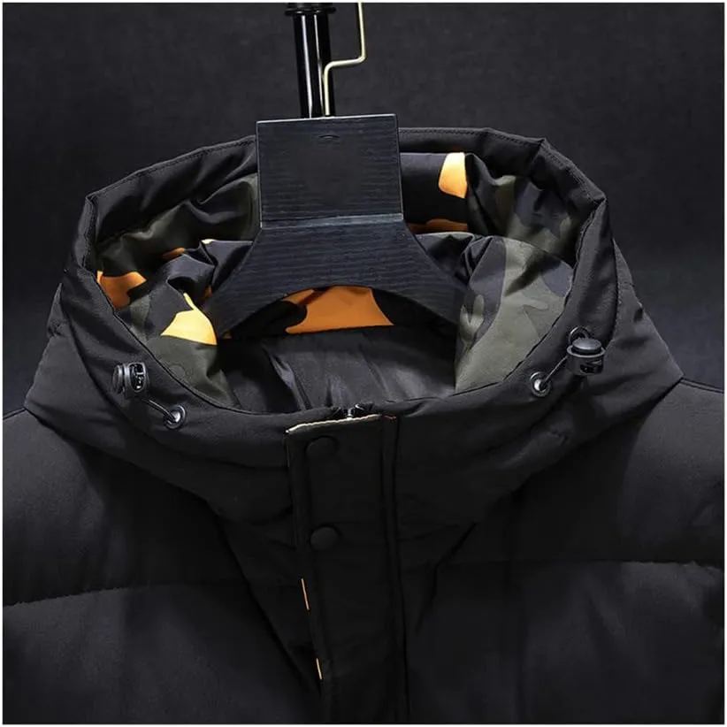 Men's Winter Sleeveless Jacket Coat, Casual Thick Warm Cotton Padded Down Hooded Waistcoat Large Size