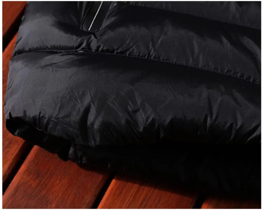 Mens Winter Sleeveless Jacket Down Vest Warm Thick Hooded Coats Cotton-Padded Work Waistcoat