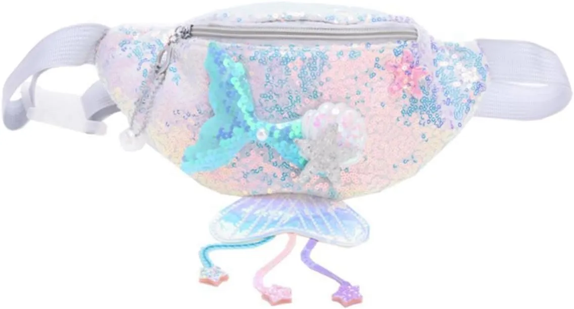 Mermaid Sequin Chest Bag for Fanny Pack Cute Waist Bag Belt Bag for Outdoor Activities Stylish Purse
