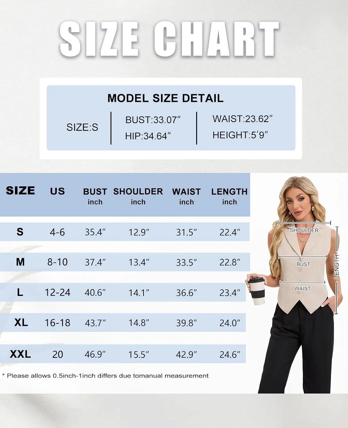 MINTLIMIT Women Button Front Sleeveless Blazer Vest Summer Casual Notch Collar Waistcoat Vests with Pockets