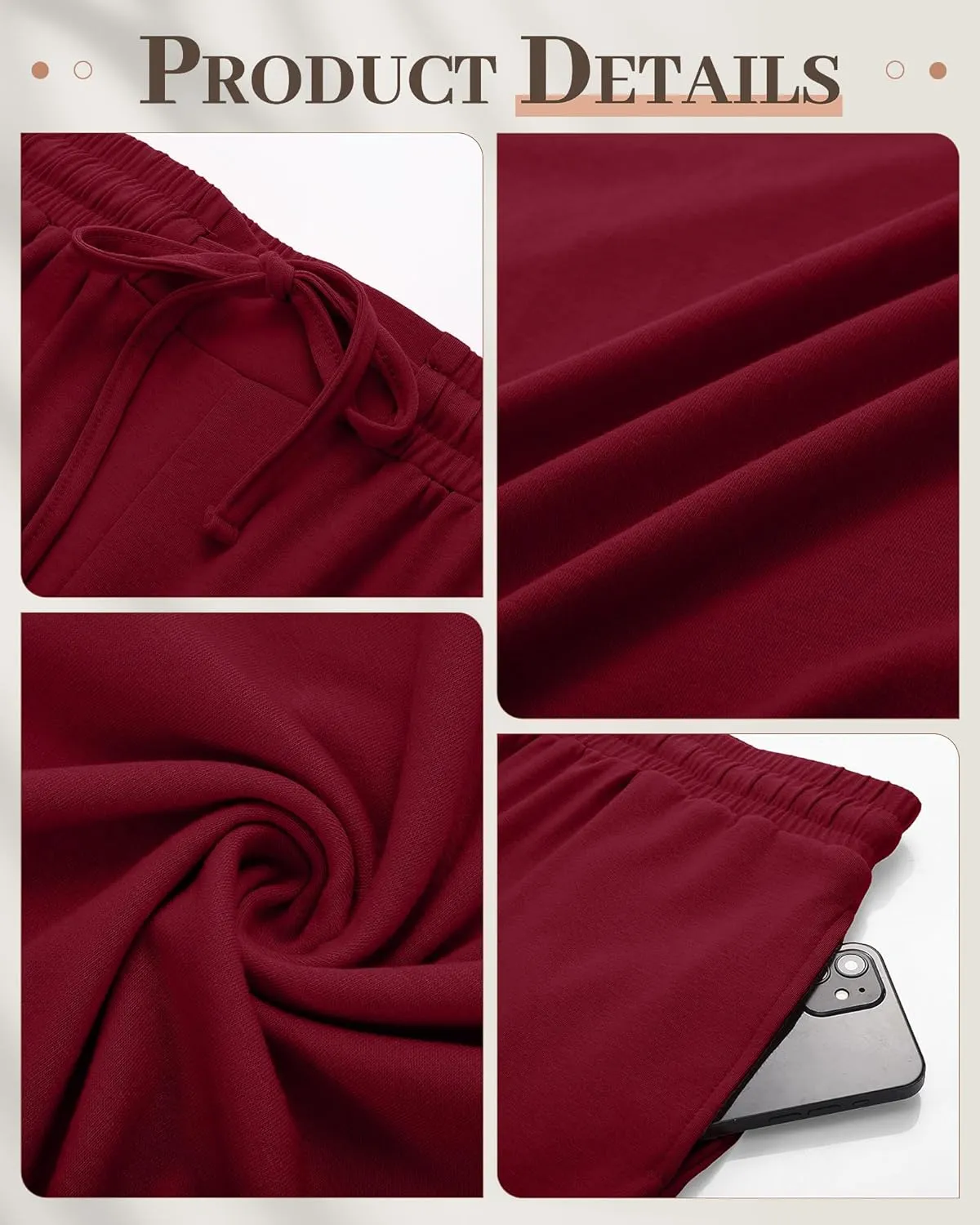 Neer 3 Pack Women's Plus Size Pants Wide Leg Lounge Yoga Pants Casual Baggy Drawstring High Waist Sweatpants with Pockets