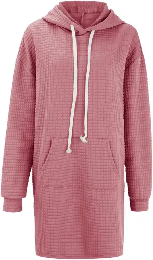 NREALY The Warmy Oversized Hoodie Dress for Womens Hoodies Pullover Long Sleeve Hoodies with Pocket