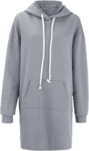 NREALY The Warmy Oversized Hoodie Dress for Womens Hoodies Pullover Long Sleeve Hoodies with Pocket
