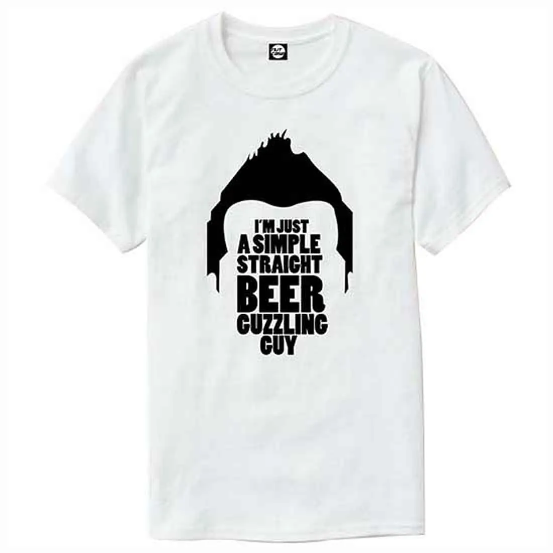 Nutcase Designer Round Neck Men's T-Shirt Wrinkle-Free Poly Cotton Tees - Simple Loving Guy