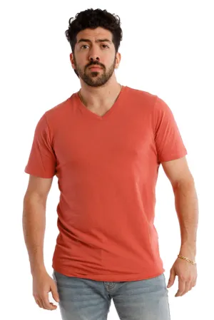 Organic V-Neck T-Shirt / Nantucket Red